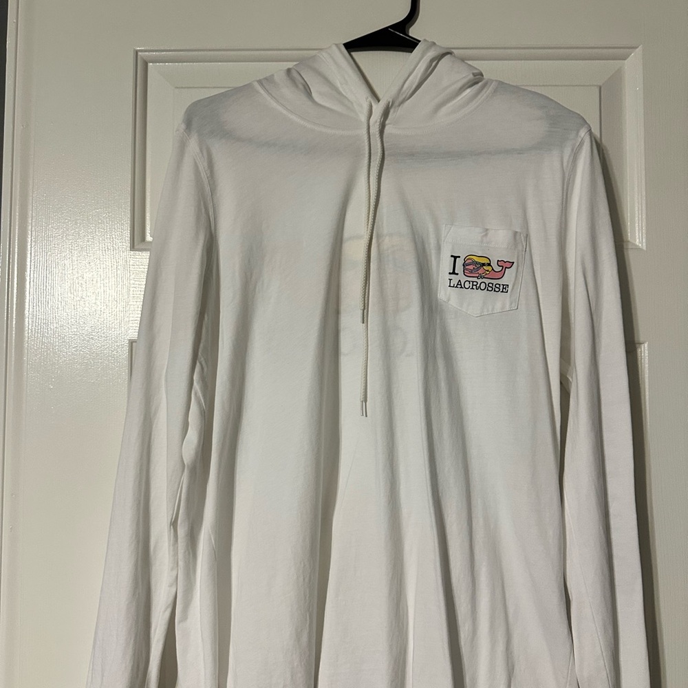 Vineyard Vines white long sleeve with hood